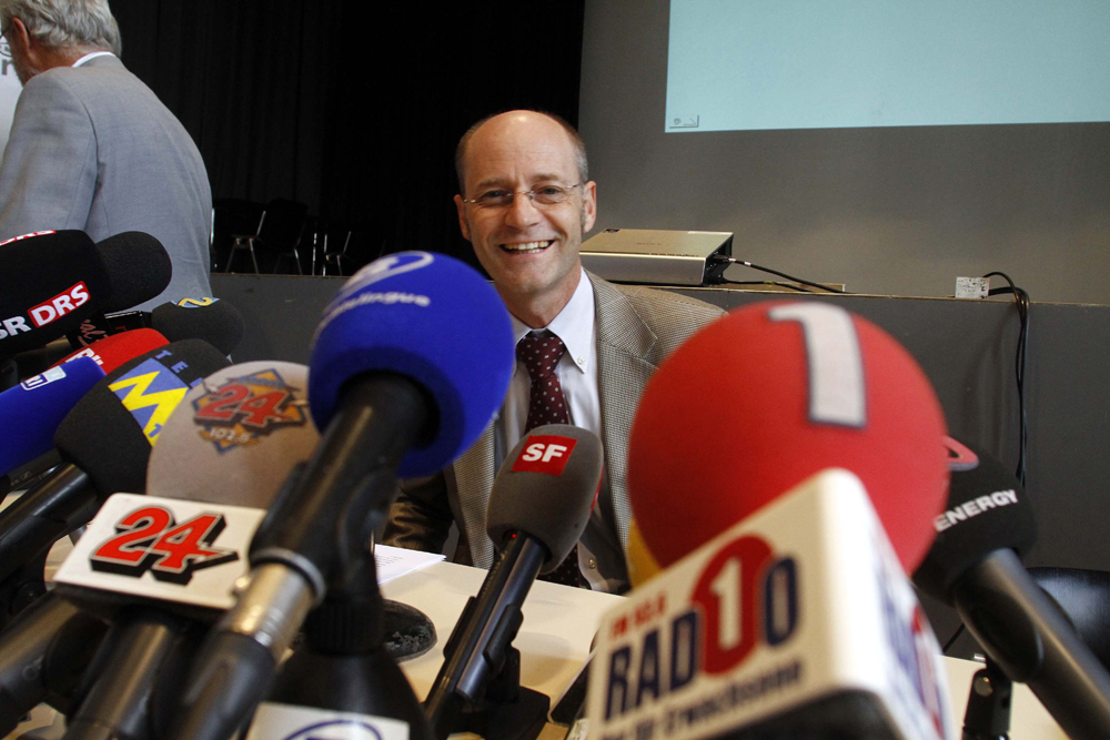 FOTO: PETER GERBER, 17.09.2010, Biel (BE):
Freue bei der PK zum Amok Kneubhl. Stefan Blttler, Kapo Chef